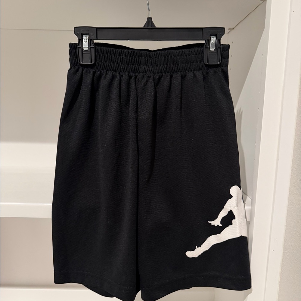 Jordan Black Shorts with Red Logo